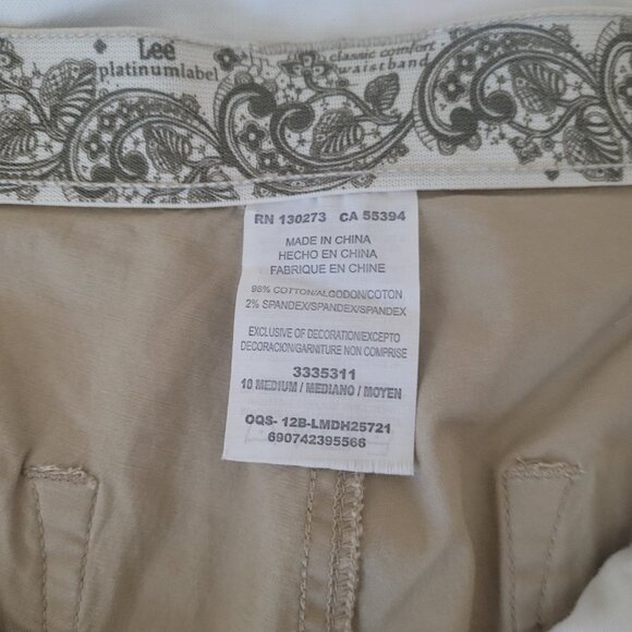 Khaki Capris Lee Platinum Label Womens Size 10 - Picture 7 of 15